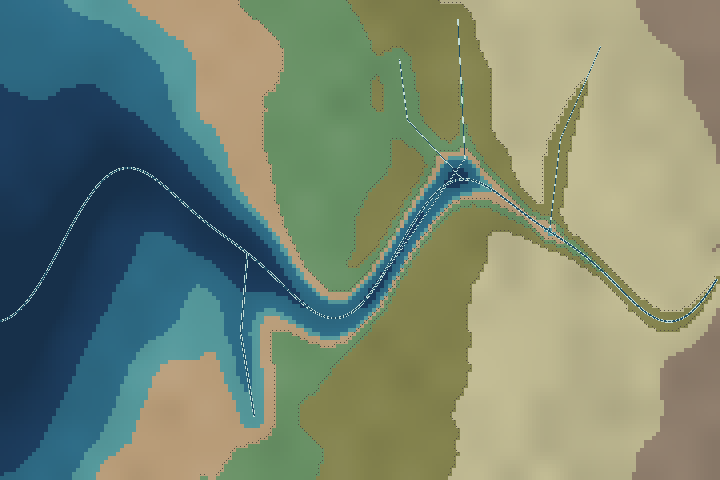 Glass lagoon estuary map