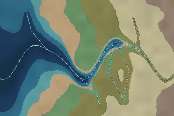 Bracken mouth estuary map
